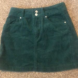 Green corduroy skirt from PAC SUN